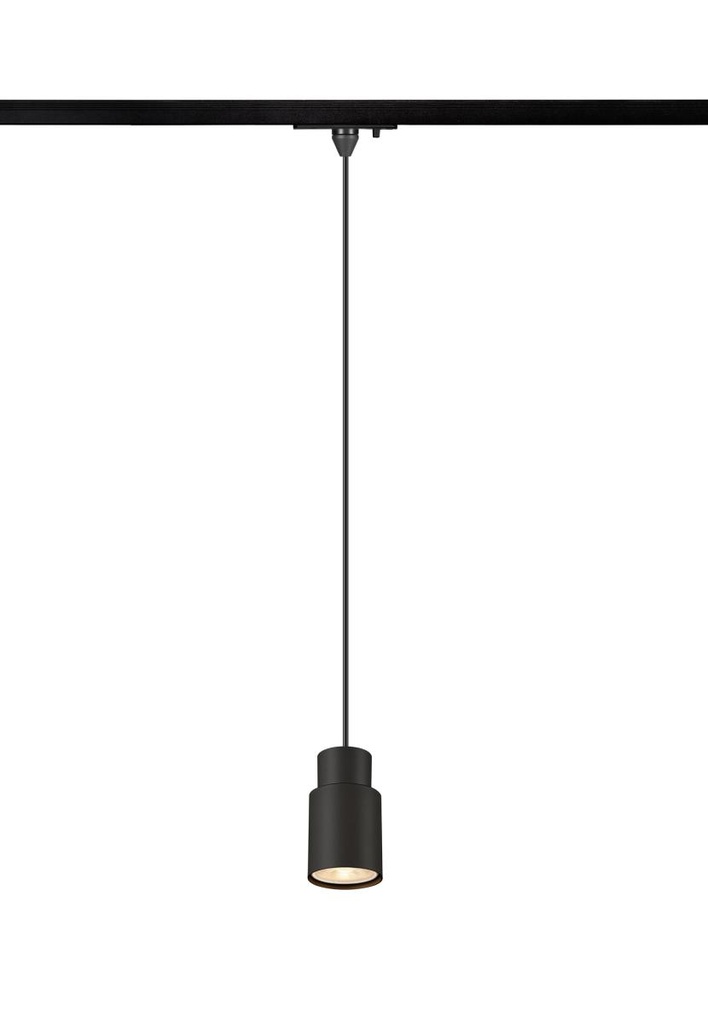 PURI 2.0 Tube, 1~ pendelarmatuur, GU10, pendellengte 200cm, 1x max. 6W, zwart