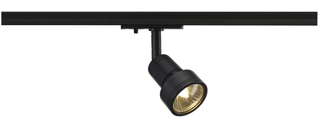 [SLV-143390] PURI, spot voor 1-fase 230V stroomrail, QPAR51, mat zwart, max. 50W, incl. 1-fase adapter