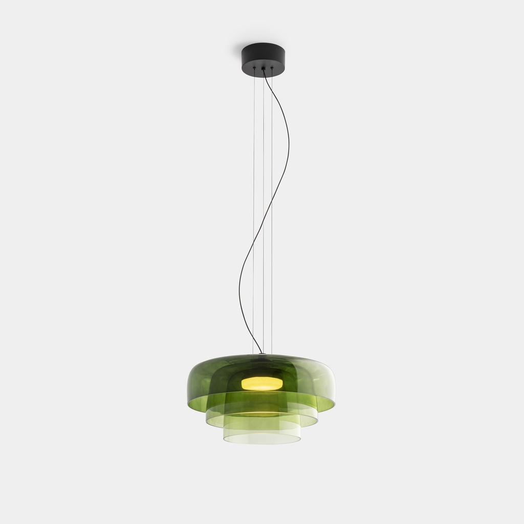 [LC4-00-A041-05-08] Pendant Levels 3 Bodies Ø420mm + Ø320mm + Ø220mm LED 19W SW 2700-3000-4000K PHASE CUT Black 1381lm