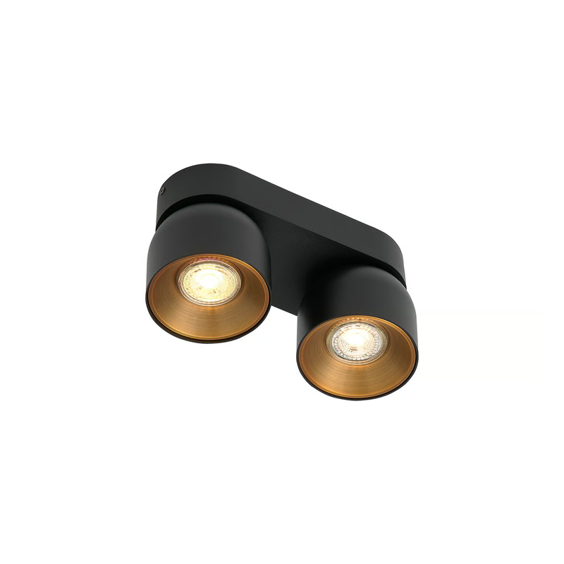 [NDL-2310410103] Pitcher 10 - 2-Spot - Zwart - 2xGU10