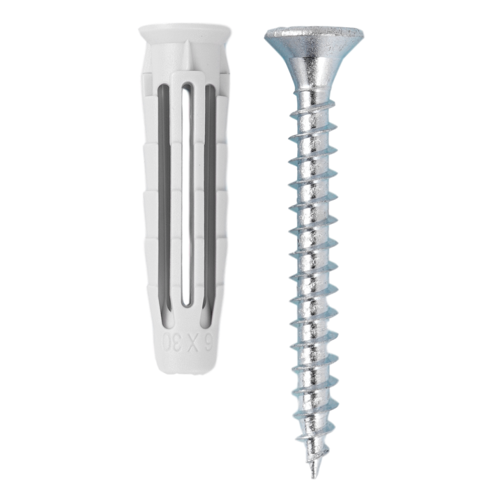 [TEC-565770] Plug PA6 T6 6x30mm + schroef - doos van 300 st.