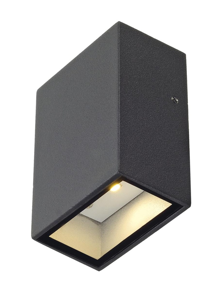 [SLV-232465] QUAD 1, wandarmatuur, LED, 3000K, IP44, hoekig, antraciet, 4,6W