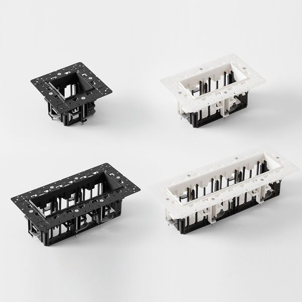 Qbini Frame Recessed Trimless 2x Black Matt