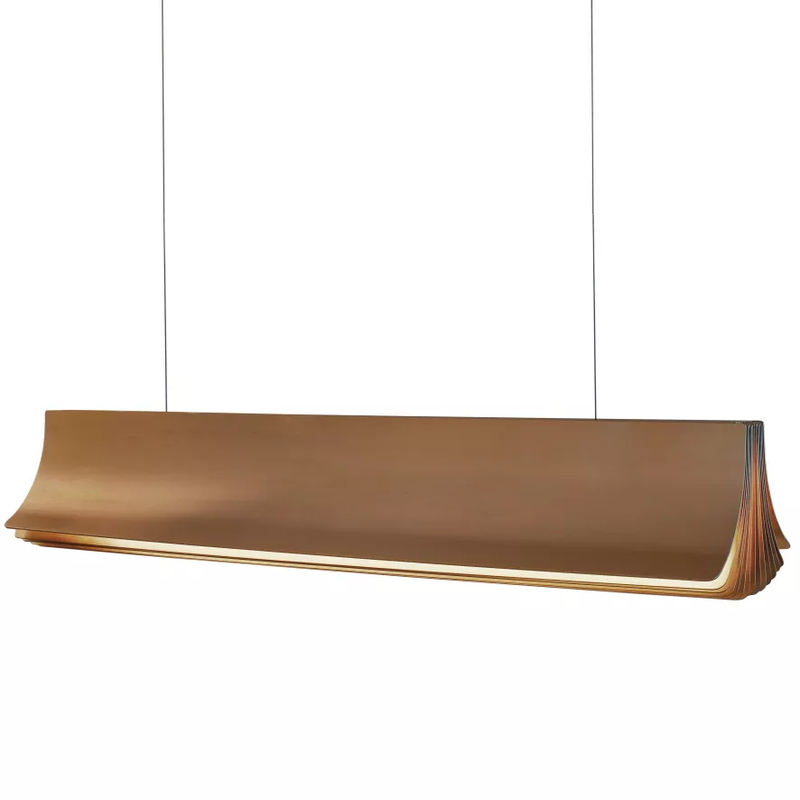 RESPIRO 900 GOLD-GOLD - Gold pendant lamp, gold inside