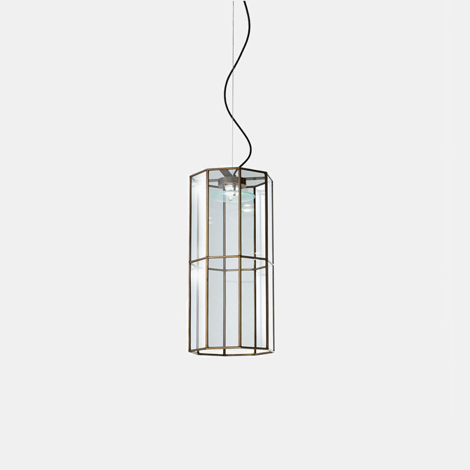 [ILF-MEDINADPE] RILEGATO SUSPENSION CILINDRIC GLASS TR. 1xE27