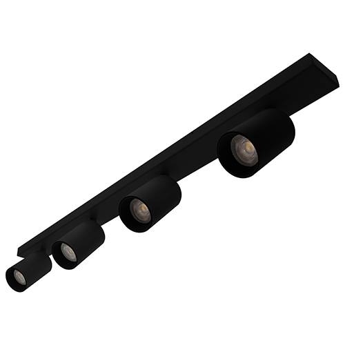 RIVA 4 GU10 MAX 4x10W PAR16 Mat zwart