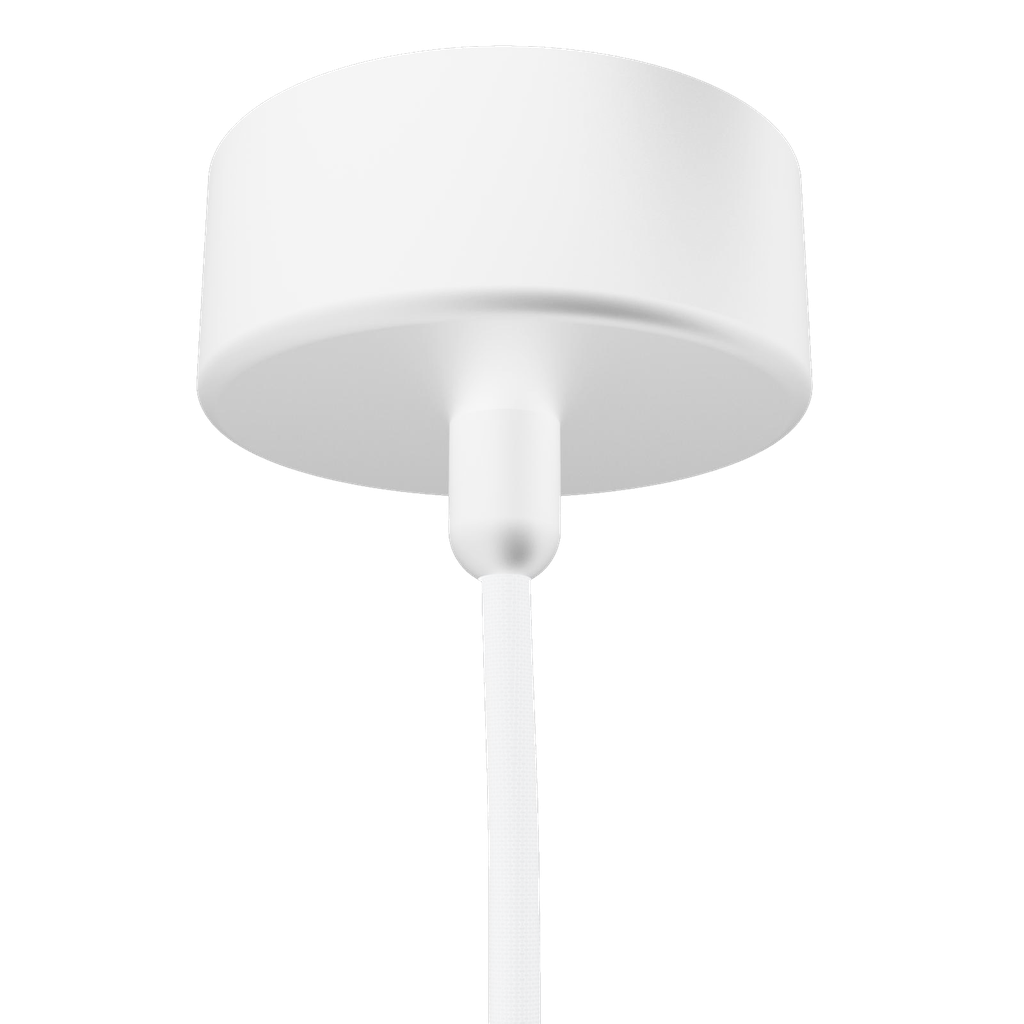 [PSM-071.1M] ROSETTE UP opbouwrozet - met trekontlasting voor 1 textielkabel wit textuur