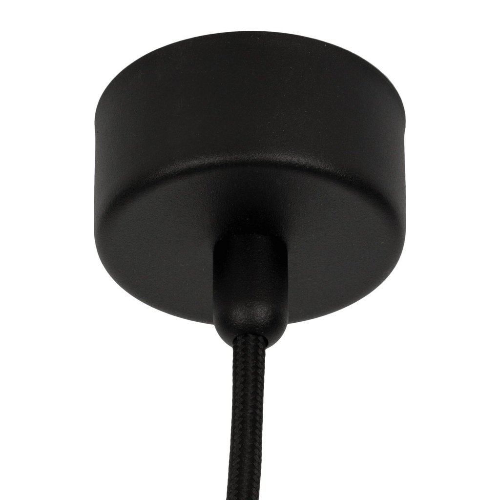 [PSM-055B.2M] ROSETTE UP opbouwrozet - met trekontlasting voor 1 textielkabel zwart textuur