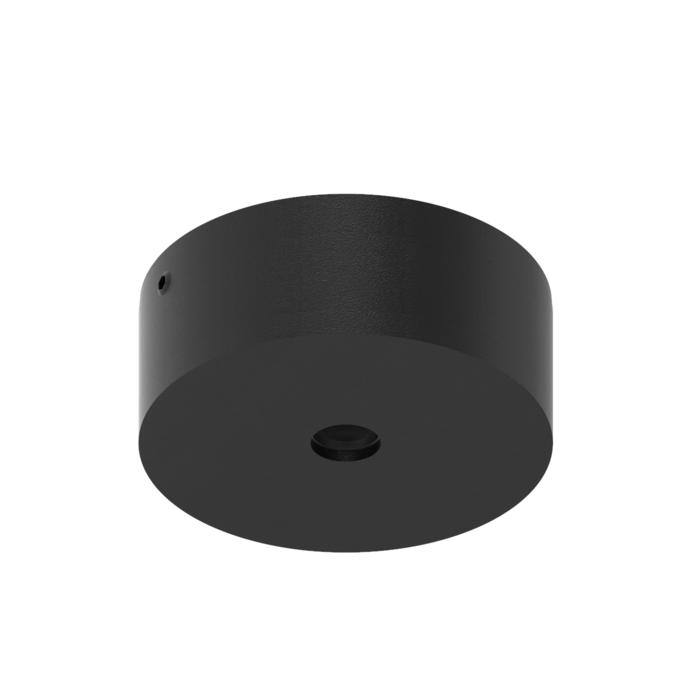 [PSM-005.2M] ROSETTE UP opbouwrozet - rond zwart textuur