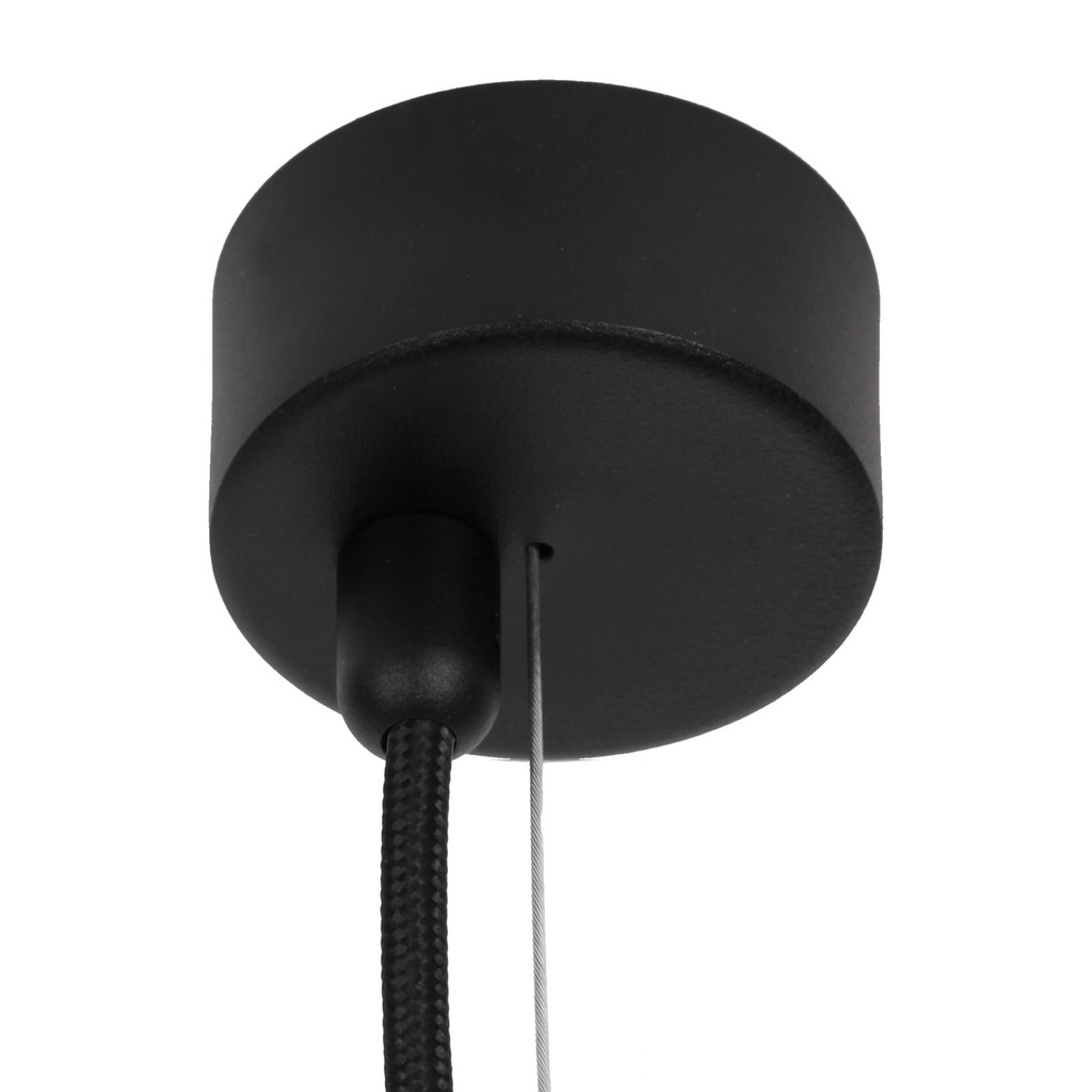 ROSETTE UP opbouwrozet - verbindingsdoos met trekontlasting voor 1 textielkabel + staalkabel 2,25m z