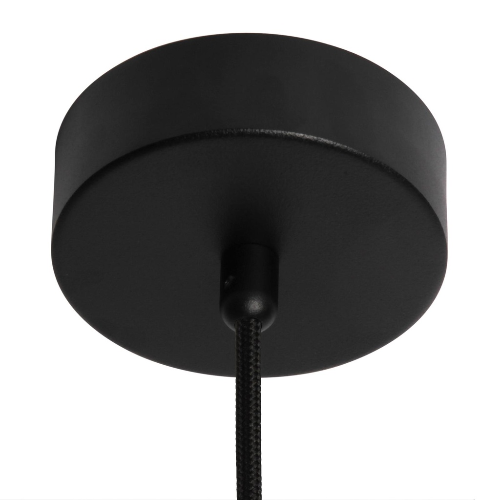 [PSM-059.1.2M] ROSETTE UP opbouwrozet - verbindingsdoos met trekontlasting voor 1 textielkabel zwart textuur