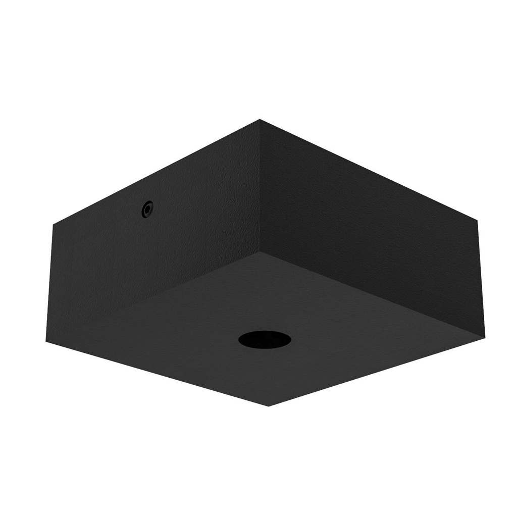 [PSM-025.2M] ROSETTE UP opbouwrozet - vierkant zwart textuur