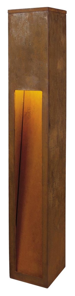[SLV-229411] RUSTY SLOT 80, outdoor staanlamp, TC-DSE, IP44, ijzer geroest, L/B/H 12/12/80 cm, max. 11W