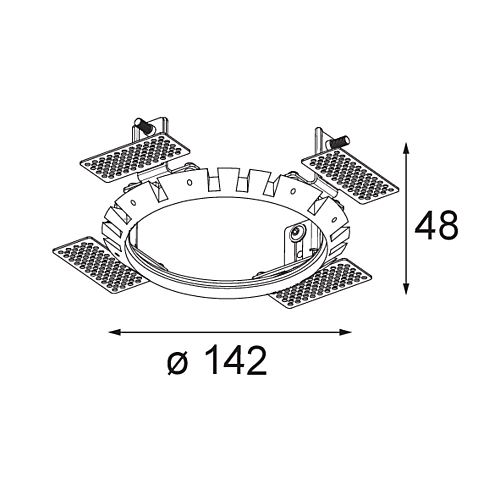 [MDL-14204030] Ring Recessed Trimless 146 1x