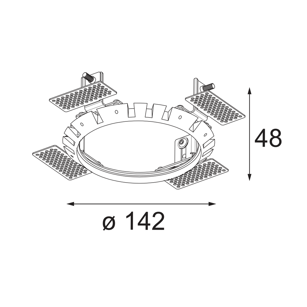 [MDL-14204030] Ring Recessed Trimless 146 1x
