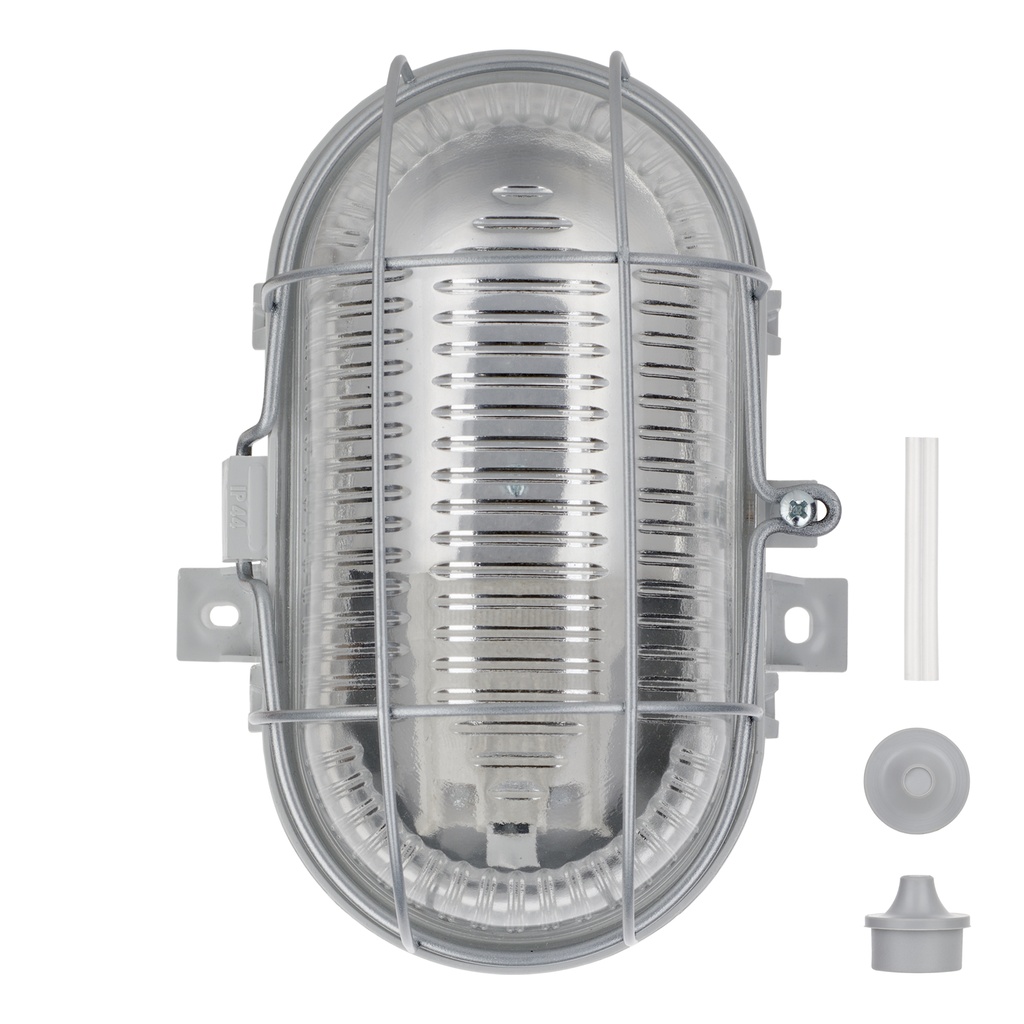 [BAI-145969] RoBust Bulkhead E27 Oval S Grey IP44 Max 60W