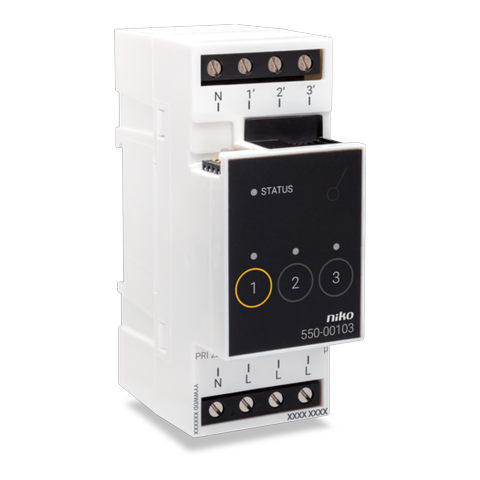SCHAKELMODULE NIKO HOME CONTROL VOOR 3 VERSCHILLENDE KRINGEN