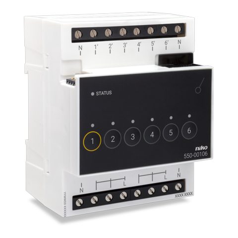 SCHAKELMODULE NIKO HOME CONTROL VOOR 6 VERSCHILLENDE KRINGEN