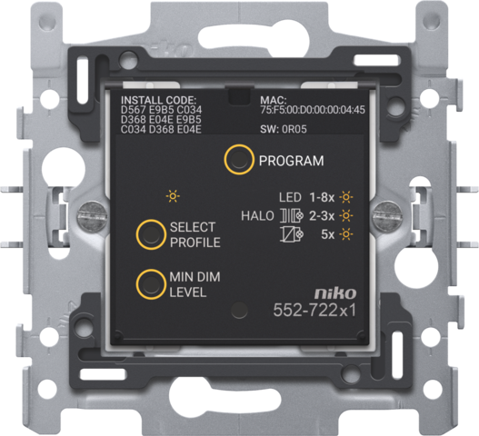 [NIK-552-72201] SLIMME DIMMER, 2-DRAADS, ZIGBEE®, 60X71MM, KLAUW