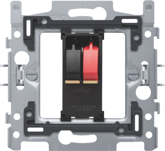 [NIK-170-09800] SOKKEL ENKELVOUDIGE LUIDSPREKERAANSLUITING, KLAUWBEVESTIGING