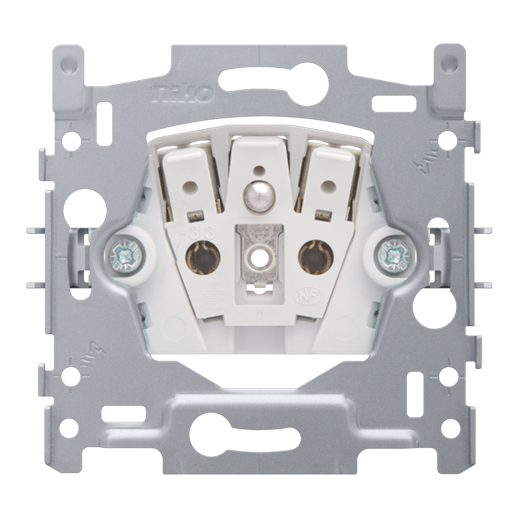 [NIK-170-33105] SOKKEL STOPCONTACT MET PENAARDE, 28,5MM, INSTEEKKLEMMEN