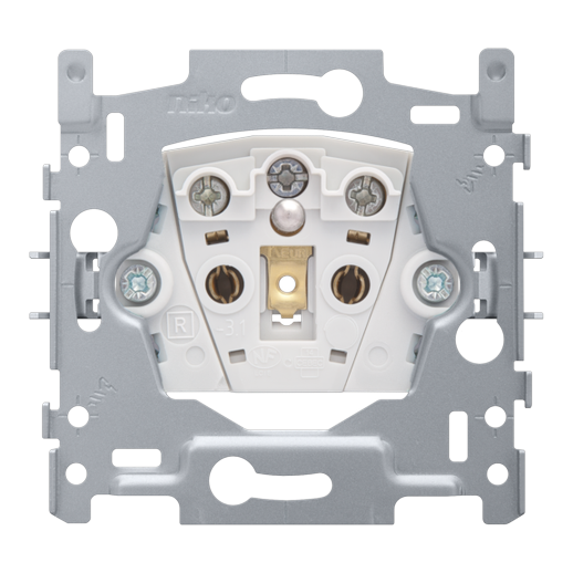 SOKKEL STOPCONTACT MET PENAARDE, 28,5MM, SCHROEFKLEMMEN