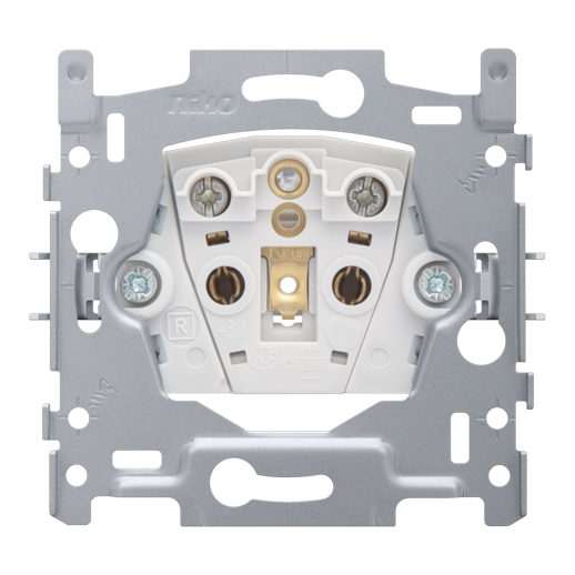SOKKEL STOPCONTACT ZONDER AARDING, 21MM, SCHROEFKLEMMEN