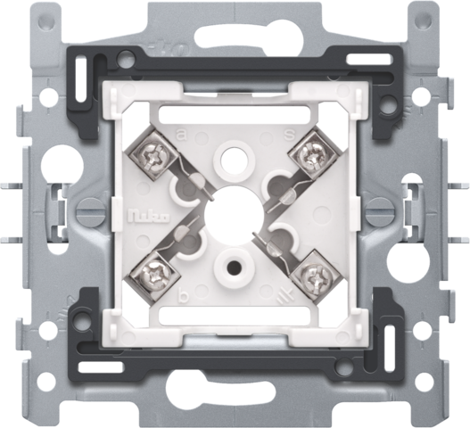 SOKKEL VIJFPOLIGE TELEFOONCONTACTDOOS, KLAUWBEVESTIGING