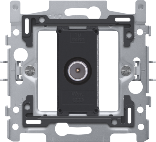 SOKKEL VOOR ENKELVOUDIGE COAXAANSLUITING VOOR TV, 2 GHZ, KLAUW