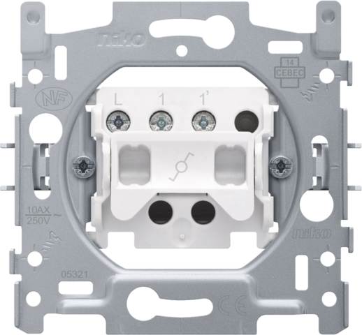 SOKKEL WISSEL(TREK)SCHAKELAAR 10A, SCHROEFKLEMMEN