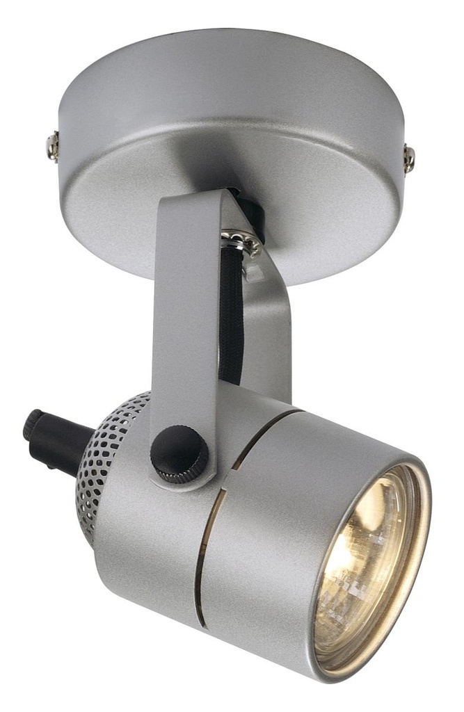 SPOT 79, wand- en plafondarmatuur, QPAR51, rond, zilvergrijs, 230V, max. 50W