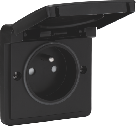 SPUITWATERDICHT STOPCONTACT MET PENAARDE EN SCHROEFKLEMMEN