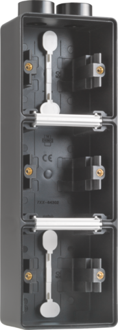 SPUITWATERDICHTE 3-VOUD. OPBOUWDOOS, 3 FUNCTIES, 2 M20-INGANGEN