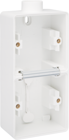 SPUITWATERDICHTE DUBBELE OPBOUWDOOS, 2 FUNCTIES, 1 M20-INGANG