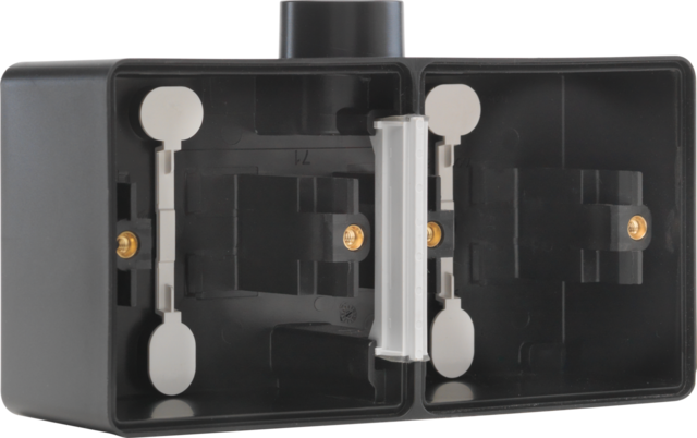 SPUITWATERDICHTE DUBBELE OPBOUWDOOS, 2 FUNCTIES, 1 M20-INGANG