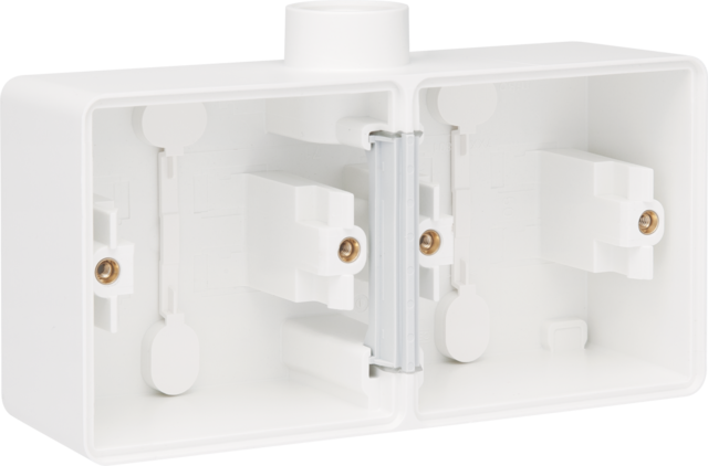 SPUITWATERDICHTE DUBBELE OPBOUWDOOS, 2 FUNCTIES, 1 M20-INGANG