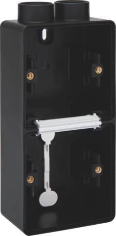 [NIK-761-84202] SPUITWATERDICHTE DUBBELE OPBOUWDOOS, 2 FUNCTIES, 2 M20-INGANGEN