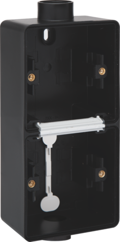 SPUITWATERDICHTE DUBBELE OPBOUWDOOS, 2 FUNCTIES, 2 M20-INGANGEN