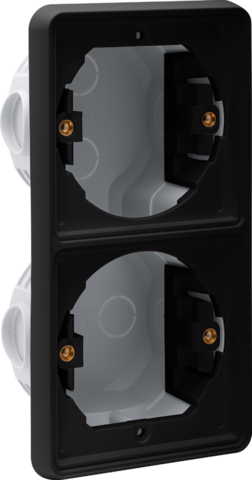 SPUITWATERDICHTE DUBBELE VERTICALE INBOUWDOOS VOOR 2 FUNCTIES