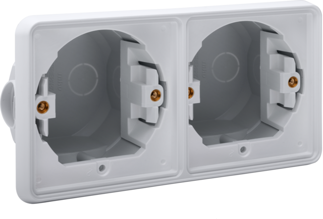 SPUITWATERDICHTE HORIZONTALE INBOUWDOOS VOOR 2 FUNCTIES