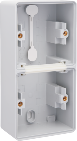 SPUITWATERDICHTE VERT. OPBOUWDOOS MET 2 INGANGEN VOOR 2 FUNCTIES