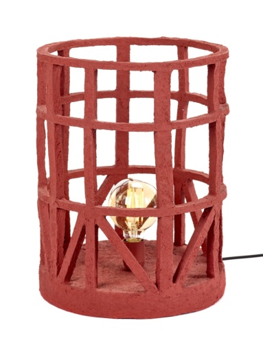 STANDING LAMP PAPER RED