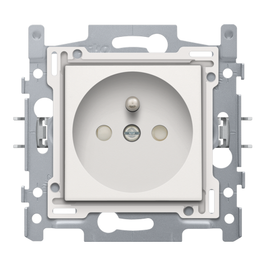 [NIK-101-66605] STOPCONTACT MET PENAARDE, 28,5MM, SAMENGESTELD, INSTEEKKLEMMEN
