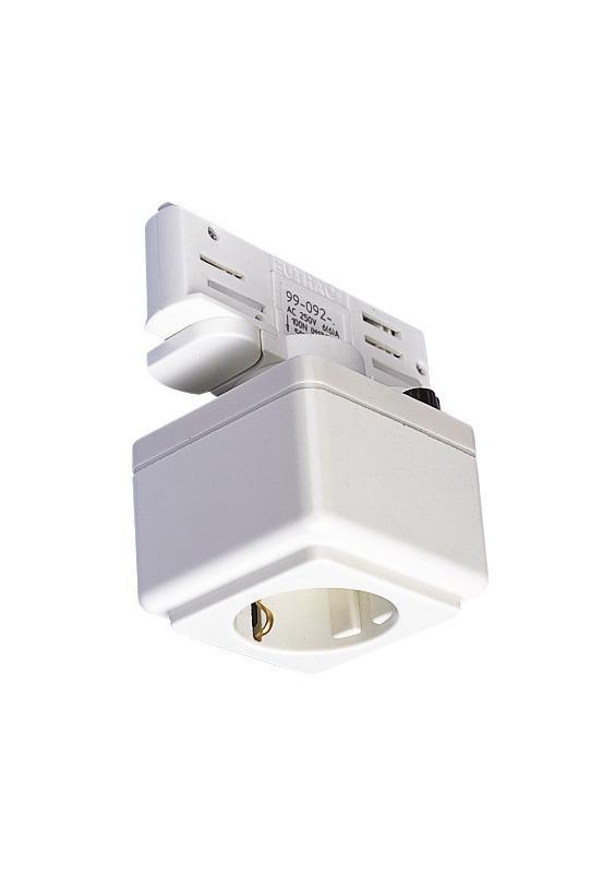 STOPCONTACT, voor EUTRAC 3-fase 230V opbouwrail, wit
