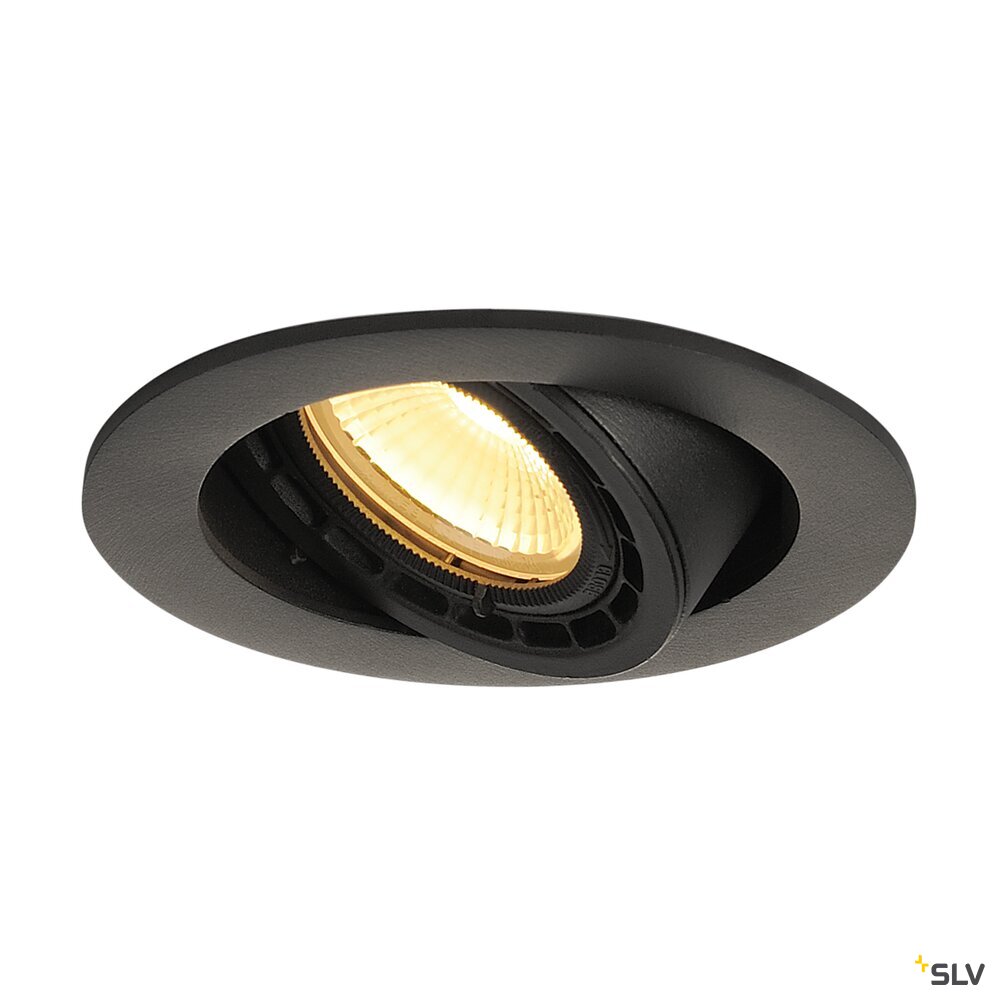 SUPROS 78, inbouwarmatuur, LED, 3000K, rond, zwart, 60° lens, 9W