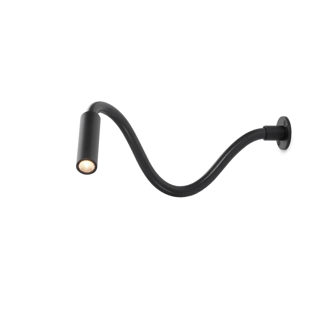 Scar-Led 1FD built-in 45 BLACK frame + BLACK flex L400mm / WW - 25° / Driver incl. (remote mounting)