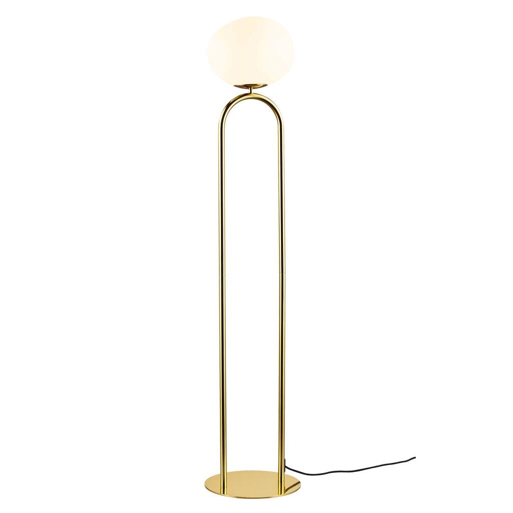 [NDL-2120074035] Shapes 27 - Vloerlamp - Wit Opaal/Messing - E27