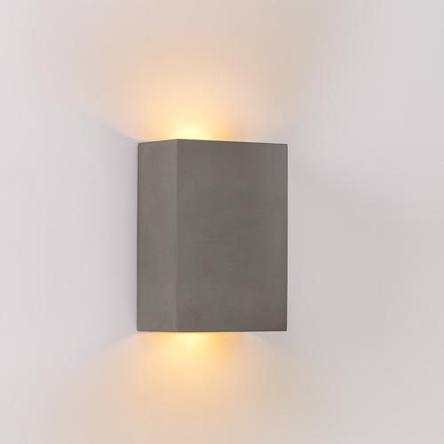 Sulfer Wall Up/Down 2x LED 2700K Trailing Edge DI Cast Grey Matt