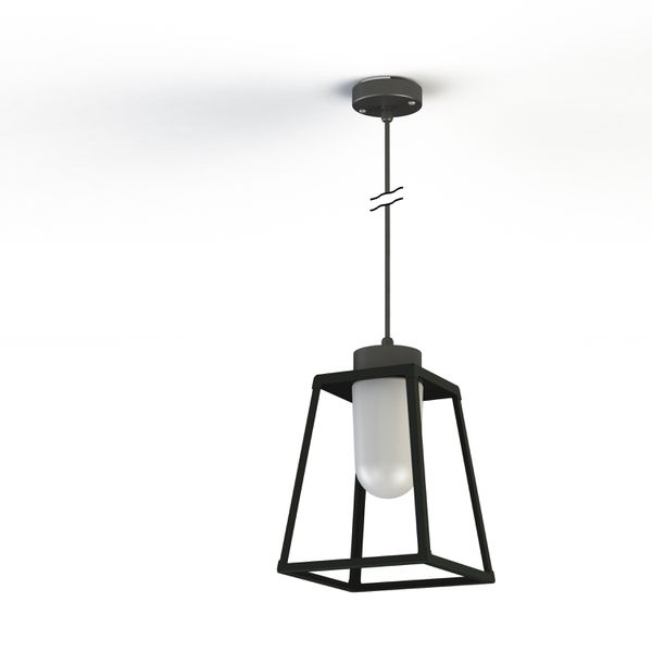 [RGP-131008107] Suspension Lampiok 1 N°4 opale Gris noir 107