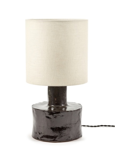 [SER-B0422016] TABLE LAMP BLACK - BEIGE CATHERINE